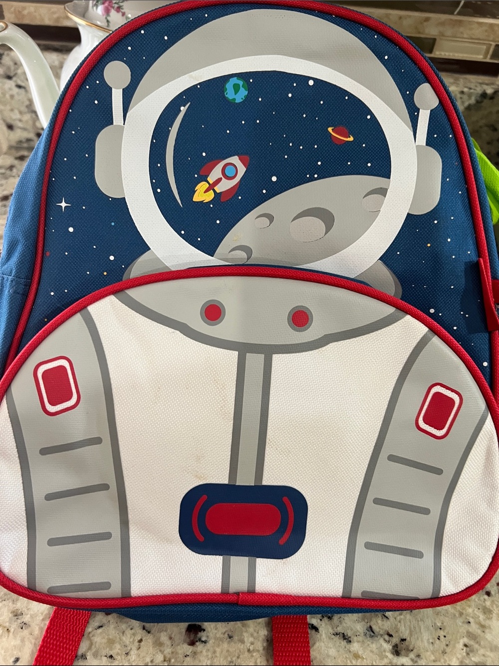 Kids Space Astronaut Backpack - Blue & White